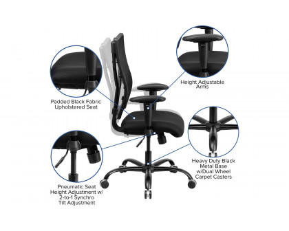 BLNK - HERCULES Series Mesh Executive Swivel Ergonomic Office Chair with Adjustable Arms