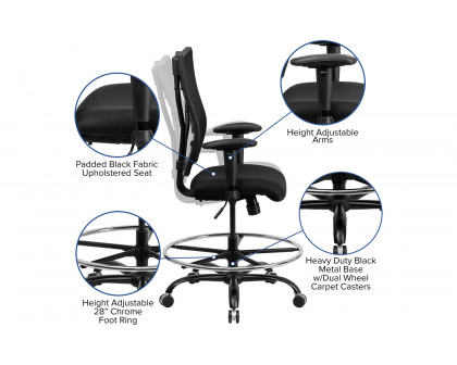 BLNK - HERCULES Series Mesh Ergonomic Drafting Chair with Adjustable Arms