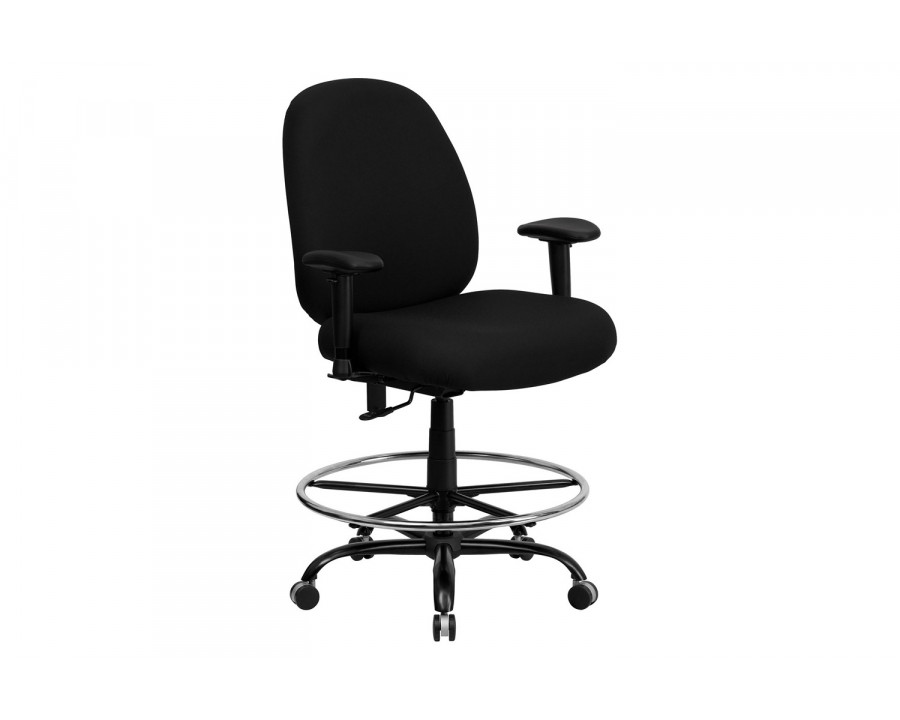 BLNK - HERCULES Series Fabric Ergonomic Drafting Chair with Adjustable Back Height and Arms