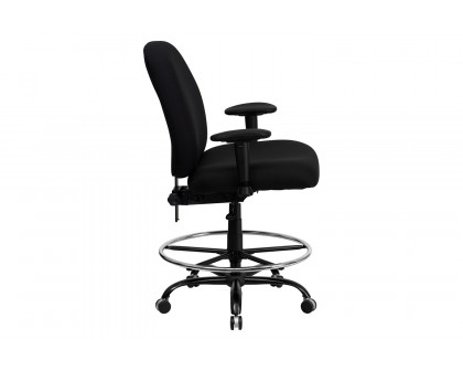 BLNK - HERCULES Series Fabric Ergonomic Drafting Chair with Adjustable Back Height and Arms