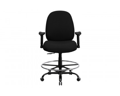 BLNK - HERCULES Series Fabric Ergonomic Drafting Chair with Adjustable Back Height and Arms