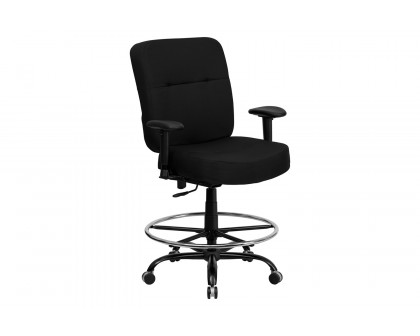 BLNK - HERCULES Series Fabric Rectangular Back Ergonomic Draft Chair with Adjustable Arms