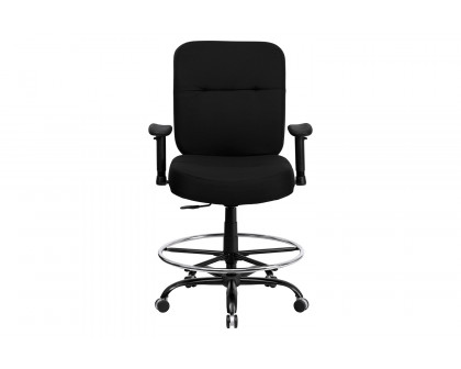 BLNK - HERCULES Series Fabric Rectangular Back Ergonomic Draft Chair with Adjustable Arms