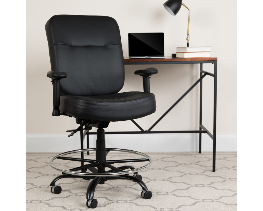 BLNK - HERCULES Series LeatherSoft Ergonomic Drafting Chair with Adjustable Arms