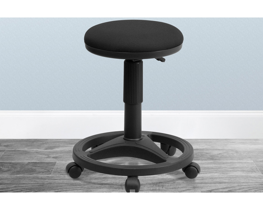 BLNK - Frakes Black Ergonomic Stool with Foot Ring