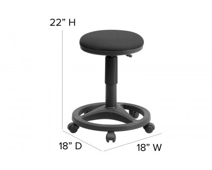 BLNK - Frakes Black Ergonomic Stool with Foot Ring