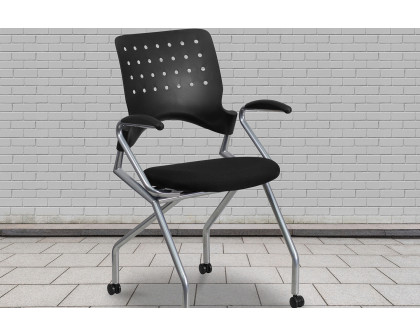 BLNK Galaxy Fabric Mobile Nesting Chair with Black Seat