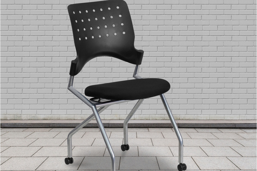 BLNK™ Galaxy Fabric Mobile Nesting Chair with Black Seat