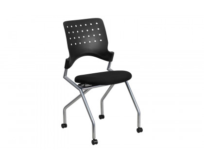 BLNK™ Galaxy Fabric Mobile Nesting Chair with Black Seat