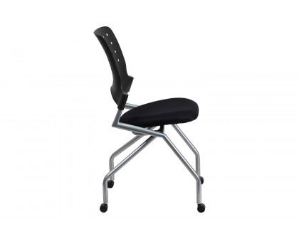 BLNK™ Galaxy Fabric Mobile Nesting Chair with Black Seat