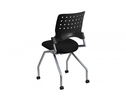 BLNK™ Galaxy Fabric Mobile Nesting Chair with Black Seat