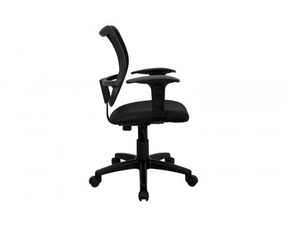 BLNK Alber Mid-Back Mesh Swivel Task Office Chair - Black, with Adjustable Arms