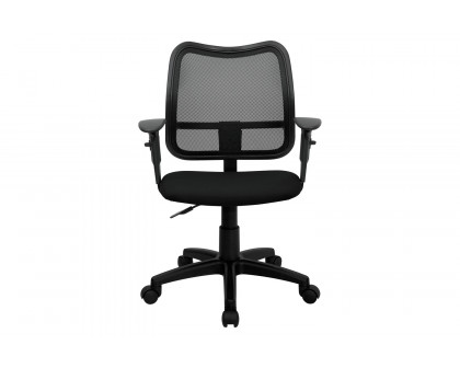 BLNK Alber Mid-Back Mesh Swivel Task Office Chair - Black, with Adjustable Arms