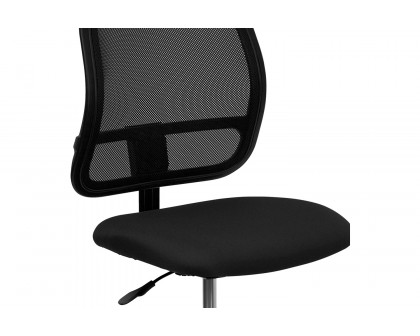 BLNK Elaine Mid-Back Mesh Drafting Chair - Black