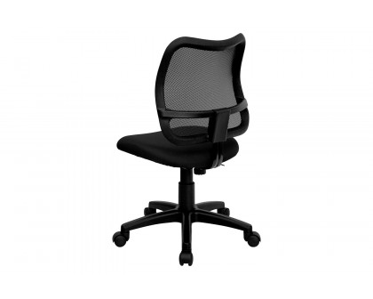 BLNK Alber Mid-Back Mesh Swivel Task Office Chair - Black