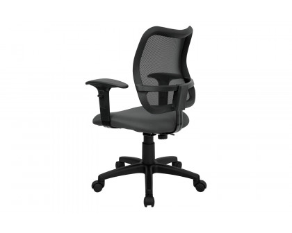 BLNK Alber Mid-Back Mesh Swivel Task Office Chair - Gray, with Adjustable Arms