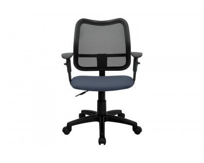 BLNK Alber Mid-Back Mesh Swivel Task Office Chair - Navy Blue, with Adjustable Arms