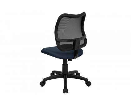 BLNK Alber Mid-Back Mesh Swivel Task Office Chair - Navy Blue