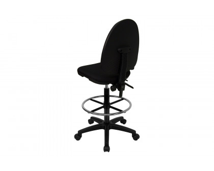 BLNK Lenora Fabric Mid-Back Multifunction Ergonomic Drafting Chair with Adjustable Lumbar Support