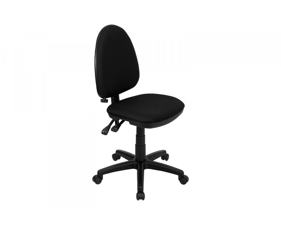 BLNK Linus Fabric Mid-Back Multifunction Swivel Ergonomic Task Office Chair with Adjustable Lumbar Support