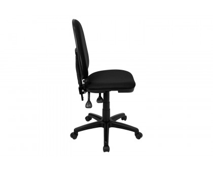 BLNK Linus Fabric Mid-Back Multifunction Swivel Ergonomic Task Office Chair with Adjustable Lumbar Support