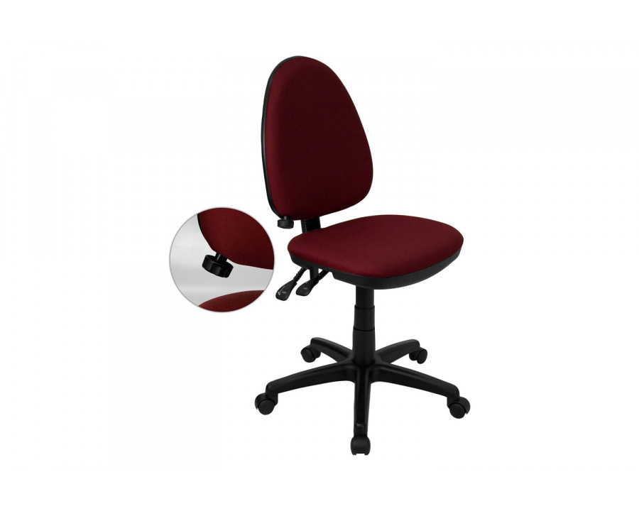 BLNK Fabric Mid-Back Multifunction Swivel Ergonomic Task Office Chair with Adjustable Lumbar Support