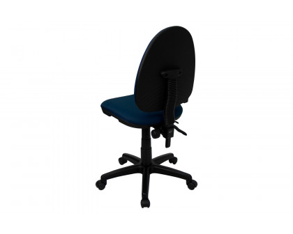 BLNK Fabric Mid-Back Multifunction Swivel Ergonomic Task Office Chair with Adjustable Lumbar Support - Navy Blue