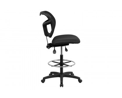 BLNK Regina Mid-Back Mesh Drafting Chair with Back Height Adjustment