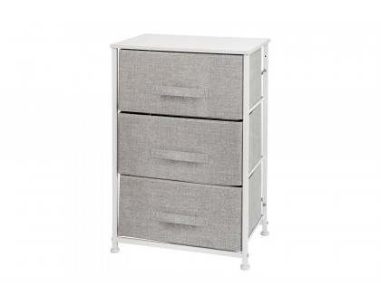 BLNK Harris 3 Drawer Wood Top Iron Frame Vertical Storage Dresser with Easy Pull Drawers