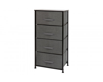 BLNK Harris 4 Drawer Wood Top Iron Frame Vertical Storage Dresser with Easy Pull Drawers