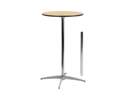 BLNK™ Lars Round Wood Cocktail Table - 24"D