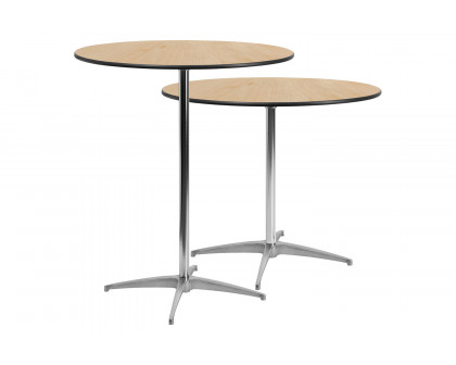 BLNK™ Lars Round Wood Cocktail Table - 36"D