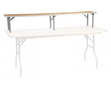 BLNK - Amara Birchwood Bar Top Riser with Silver Legs