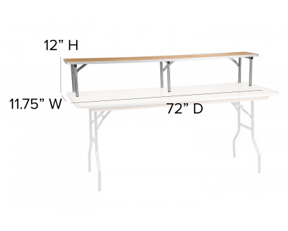 BLNK - Amara Birchwood Bar Top Riser with Silver Legs