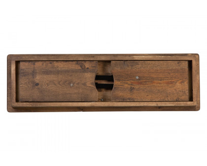 BLNK - HERCULES Series Antique Rustic Solid Pine Folding Farm Bench