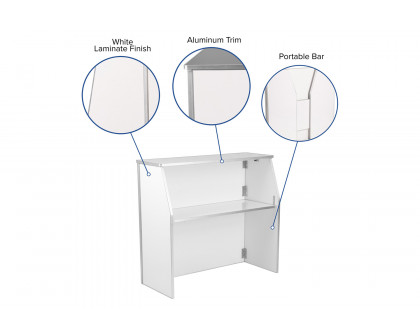 BLNK Amara Laminate Foldable Bar - White