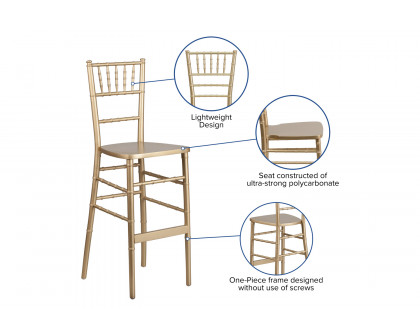 BLNK HERCULES Series Wood Chiavari Bar Stool