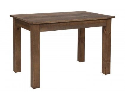 BLNK HERCULES Rectangular Antique Rustic Solid Pine Farm Dining Table