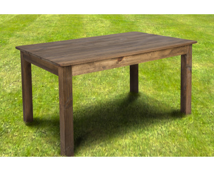 BLNK HERCULES Rectangular Antique Rustic Solid Pine Farm Dining Table