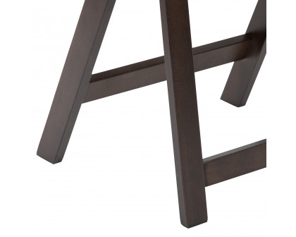 BLNK™ HERCULES Series Wood Folding Chair with Vinyl Padded Seat - Chocolate