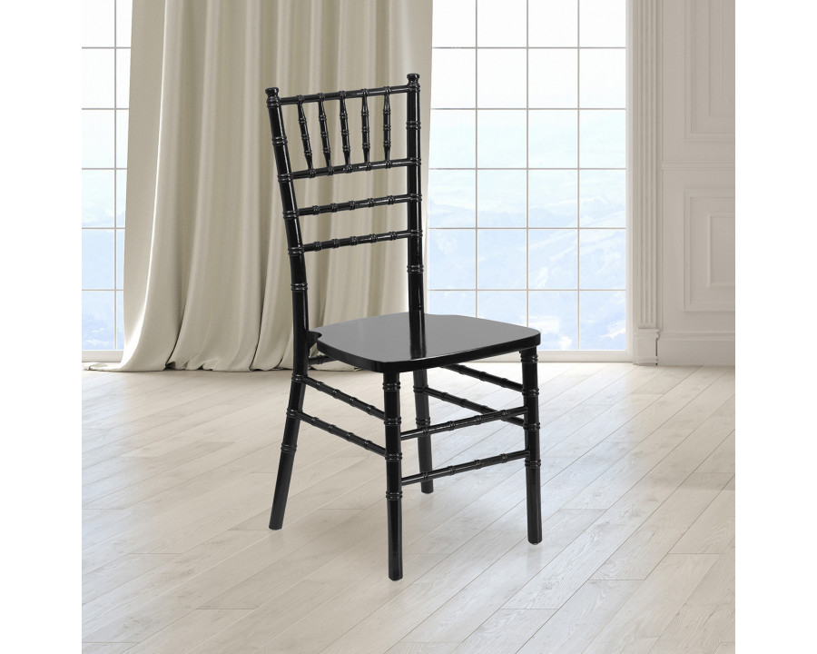 BLNK HERCULES Series Wood Chiavari Chair - Black