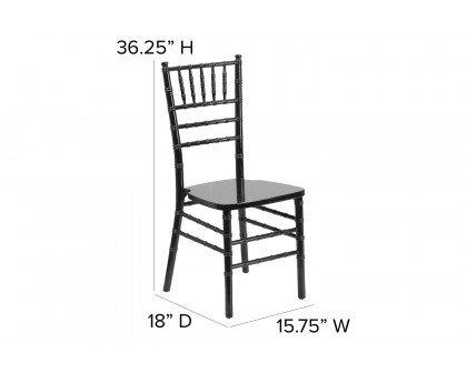 BLNK HERCULES Series Wood Chiavari Chair - Black