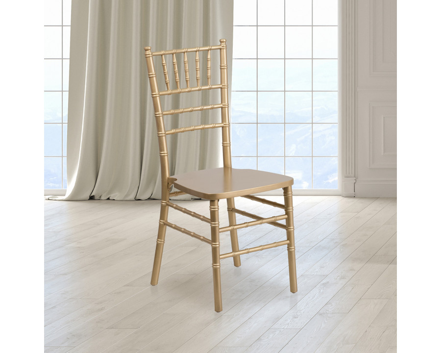 BLNK HERCULES Series Wood Chiavari Chair - Gold