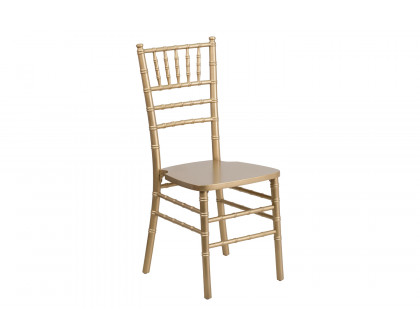 BLNK HERCULES Series Wood Chiavari Chair - Gold