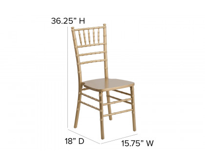 BLNK HERCULES Series Wood Chiavari Chair - Gold