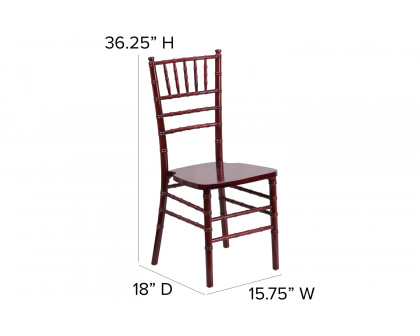 BLNK HERCULES Series Wood Chiavari Chair - Mahogany