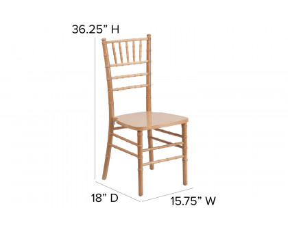 BLNK™ HERCULES Series Wood Chiavari Chair - Natural