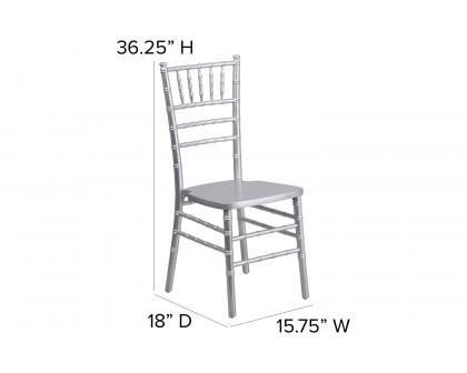 BLNK HERCULES Series Wood Chiavari Chair - Silver