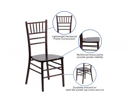 BLNK™ HERCULES Series Wood Chiavari Chair - Walnut