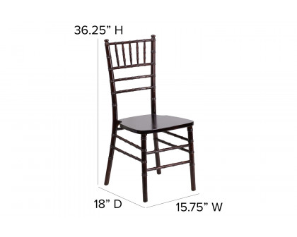 BLNK™ HERCULES Series Wood Chiavari Chair - Walnut